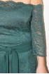 Krátke spoločenské šaty s krajkou - aj pre moletky - zelené